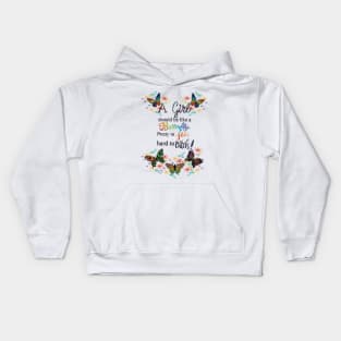 A girl should be like a butterfly Kids Hoodie